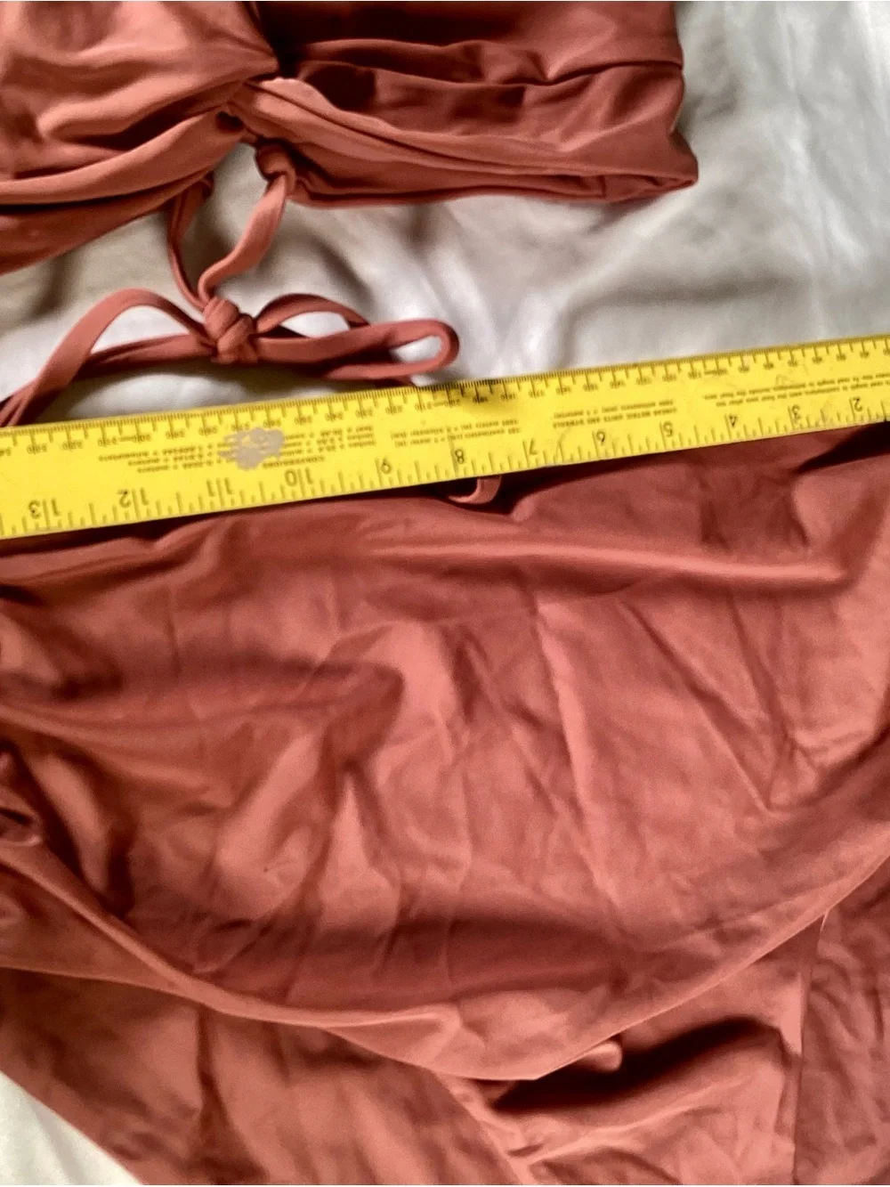 Zaful Dust Pink Lace-up Back Bikini Set